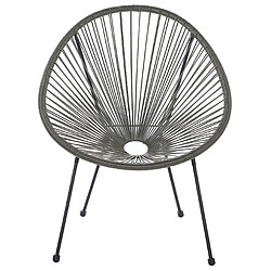 Beliani Chaise de jardin ACAPULCO II Gris foncé pas cher