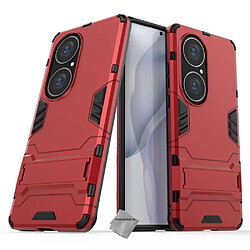 Htdmobiles Coque rigide anti choc pour Huawei P50 Pro + verre trempe - ROUGE