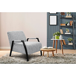 Courtois Laville Fauteuil fixe tissu gris clair - Kobe