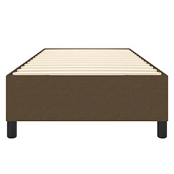 Sommier à lattes,Cadre à lattes de lit pour Adulte Marron foncé 90x200 cm Tissu -MN29675 pas cher