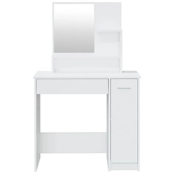 Helloshop26 Ensemble de coiffeuse meuble chambre 86,5 x 35 x 136 cm blanc brillant 02_0006350