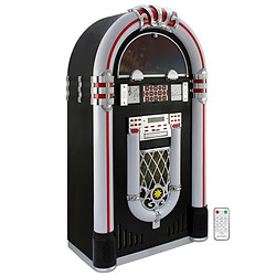 Jukebox Rétro à poser sur le sol MonsterShop Lecteur CD, MP3, Bluetooth, Radio, AUX, Eclairage