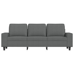 Avis Maison Chic Canapé à 3 places,Canapé droit,Sofa de Salon,Banquette Gris foncé 180 cm Tissu -GKD503393