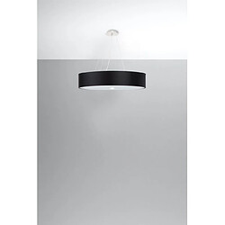 Luminaire Center Suspension Skala Verre,acier,tissu Noir 5 ampoules 102cm