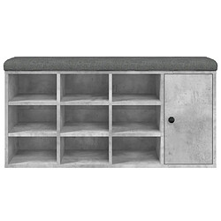 Avis Decoshop26 Banc de rangement à chaussures couleur gris béton 102 x 32 x 50 cm bois d'ingénierie gris DEC024902