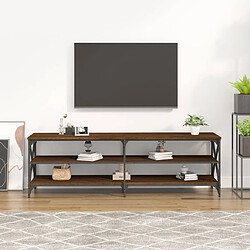 Avis Maison Chic Meuble TV scandinave - Banc TV pour salon chêne marron 160x40x50 cm bois d'ingénierie -MN31036