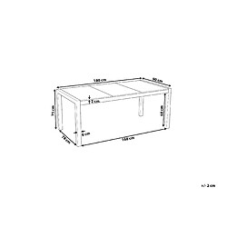 Avis Beliani Table de jardin Verre Gris COSOLETO