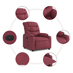 Acheter vidaXL Fauteuil inclinable Rouge bordeaux Tissu