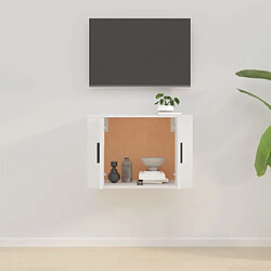 Avis Maison Chic Meuble TV scandinave mural Banc TV suspendu pour salon - Blanc 57x34,5x40 cm -MN47461