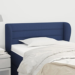 Maison Chic Tête de lit scandinave avec oreilles,meuble de chambre Bleu 83x23x78/88 cm Tissu -MN65697