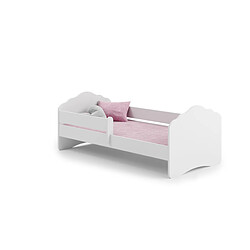 HT MEUBLES Lit enfant FIONA avec balustrade et matelas