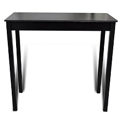 Avis vidaXL Set de 1 table de bar et 4 tabourets noir