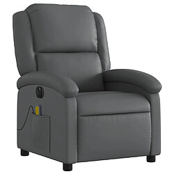 Avis vidaXL Fauteuil de massage inclinable électrique gris similicuir