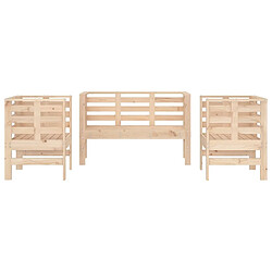 Acheter Maison Chic Salon de jardin 3 pcs - Table et chaises d'extérieur - Mobilier/Meubles de jardin Moderne bois massif de pin -MN88110