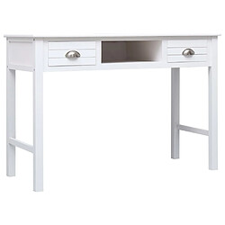 vidaXL Bureau Blanc 110 x 45 x 76 cm Bois