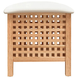 Acheter vidaXL Tabouret de salle de bain 48x47,5x52 cm Bois massif de noyer