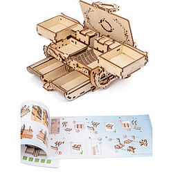 Acheter Antique Boîte En Bois Puzzle de Découpe Auto-Assemblage Mécanique 3D Modèle Kit, Bel Ornement, amusant et Facile À Assembler