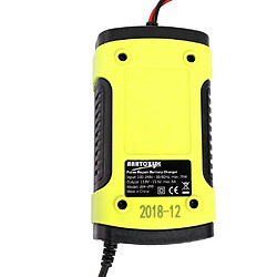 Justgreenbox Chargeur de batterie de voiture entièrement automatique 12V 6A, Jaune