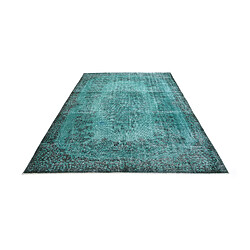 Avis Vidal Tapis de laine 290x185 turquoise Ultra Vintage