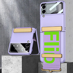 Coque en TPU + PU GKK avec dragonne violet pour Samsung Galaxy Z Flip3 5G