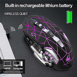 Universal Omeshin Rechargeable X8 Wireless Silent LED Backlit USB Wireless Mouse 2,4 GHz pour ordinateur portable PC