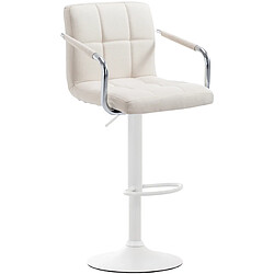 Non Tabouret de bar Lucy V2 tissu blanc