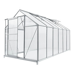 Helloshop26 Serre de jardin à porte coulissante en polycarbonate 7,03 m² 03_0008254