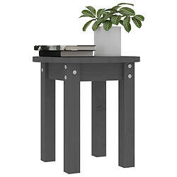 Acheter Maison Chic Table basse,Table Console Table d'appoint, Table pour salon Gris Ø 35x35 cm Bois massif de pin -MN36111