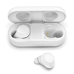 Universal A5 TWS 2 oreilles sans fil bluetooth casque 5.0 touch control casque blanc