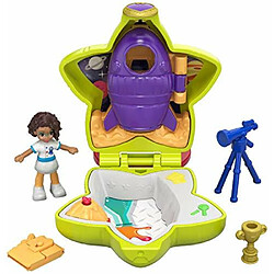 Polly Pocket Tiny Pocket Places Rockin Science compact avec emplacement sur le thAme de la science, poupAe Micro Shani, rAvAlation surprise, fusAe, volcan, tAlescope, anneau A clipser et plus encore, A partir de 4 ans