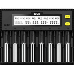 Newell Chargeur de Batterie Smart C8 pour Batteries NiMH/Li-ION - Écran LCD Indiquant la Tension, Le Courant, Le Temps de Charge, la résistance intérieure et l'état de Charge des cellules