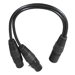 Câble de Microphone Adaptateur 3Pin XLR Femelle à Dual Mâle Fiche Y Splitter Jack Cordon 30cm