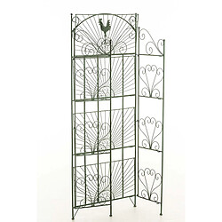 Avis Decoshop26 Etagère de rangement support plantes meuble pour terrasse balon salon en métal vert vieilli 10_0003985