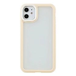 Coque en TPU + acrylique mat double couche beige pour votre Apple iPhone 11 6.1 pouces