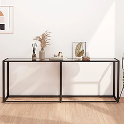 vidaXL Table console Transparent 200x35x75,5 cm Verre trempé