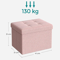 Avis Acaza Tabouret - Hocker - Rangement - Banc - avec rangement - Pliable - 31x31x41 - Rose