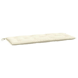 Maison Chic Coussin Confort | pouf | Coussin de banc de jardin blanc crème 120x50x7 cm tissu oxford -GKD12743