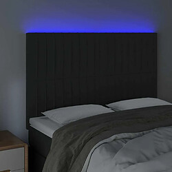 Avis Maison Chic Tête de lit moderne à LED lumineuse pour chambre - Décoration de lit Noir 144x5x118/128 cm Velours -MN51790