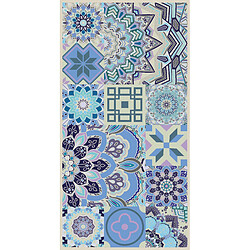 Alter Chemin de cuisine, 100% Made in Italy, Tapis antitache avec impression numérique, Coulisse antidérapante et lavable, modèle Maiolica - Almiro, cm 100x52