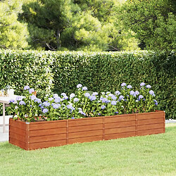 Maison Chic Jardinière,Lit surélevé de jardin - Bac à fleurs - pot de fleur rouillé 320x80x45 cm acier corten -GKD60266