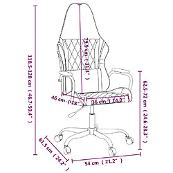 vidaXL Chaise de jeu de massage Blanc et noir Similicuir pas cher