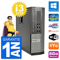 PC Dell OptiPlex 990 SFF Intel i3-2120 RAM 8Go Disque Dur 1To Windows 10 Wifi - Occasion