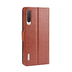 Avis Wewoo Housse Coque en cuir à rabat horizontal Texture rétro Crazy Horse pour Xiaomi CC9e / A3avec porte-cartes et fentes cartes et cadre photo Marron