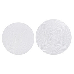 2 Pièces Ronde Tapis Blanc Crochet Maille Toile Pour Tapis Faisant Loquet Crochet Artisanat