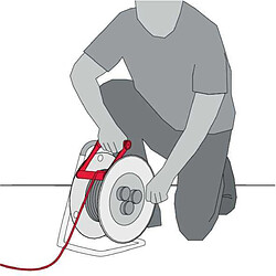 Brennenstuhl Enrouleur de câble Silver S 25m (IP44, Cablepilot), Fabrication Française