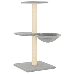 vidaXL Arbre à chat avec griffoirs en sisal gris clair 72 cm