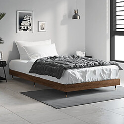 Avis Maison Chic Lit adulte - Lit simple Cadre de lit,Structure du lit Contemporain chêne marron 100x200 cm bois d'ingénierie -MN88967