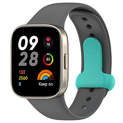 Bracelet pour Montre Connectée en Silicone-Gris foncé + vert lime-pour Redmi Watch3 Mi Watch Lite3/5