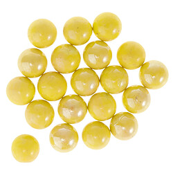 20x 16mm billes de verre clair enfants jeu jouet vase aquarium décor jaune