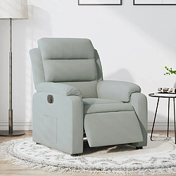 Maison Chic Fauteuil Relax pour salon, Fauteuil inclinable électrique gris clair velours -GKD19799